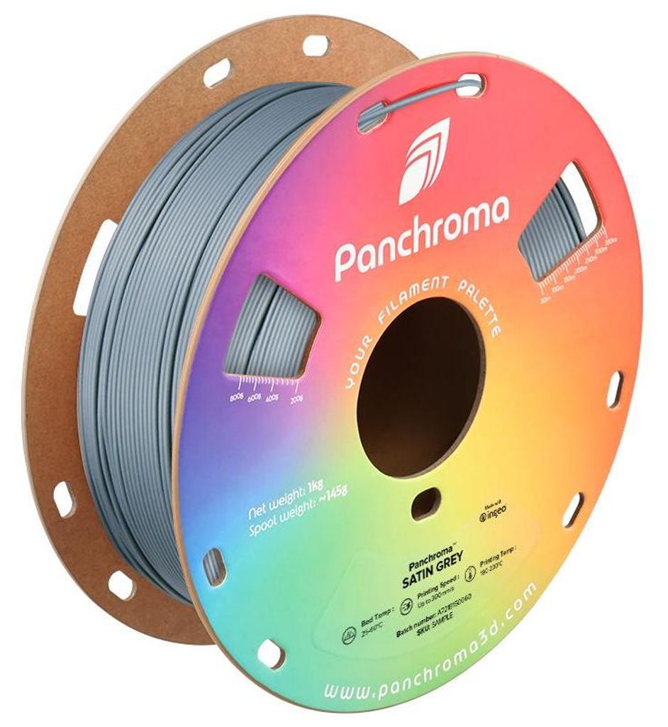 Polymaker Panchroma™ PLA Satin Grey 1.75 mm 1KG Produktbild 