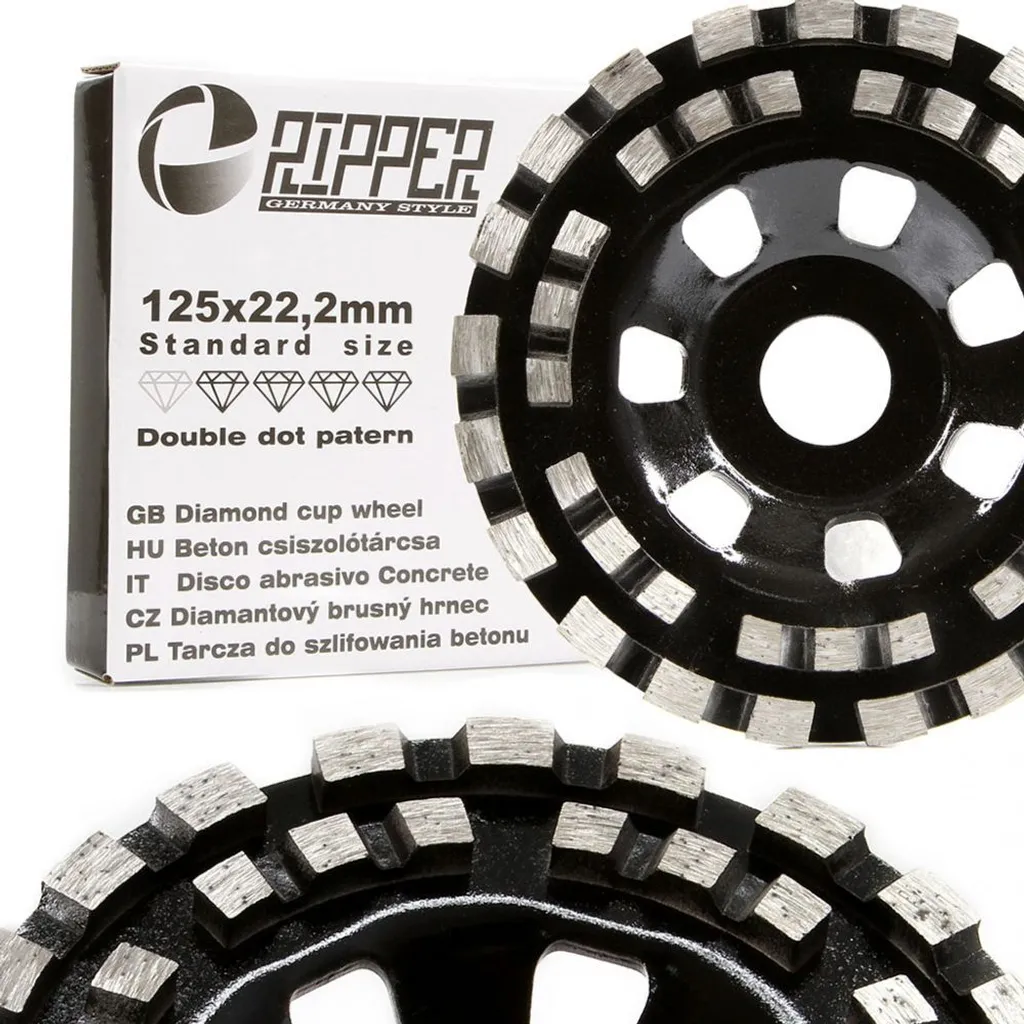 Plateau de ponçage diamant 125mm pour rectifier et niveler vos sols béton