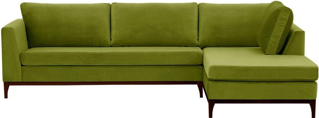 Rechtsseitiges Ecksofa Gosena Wood-Velluto 9-dark oak