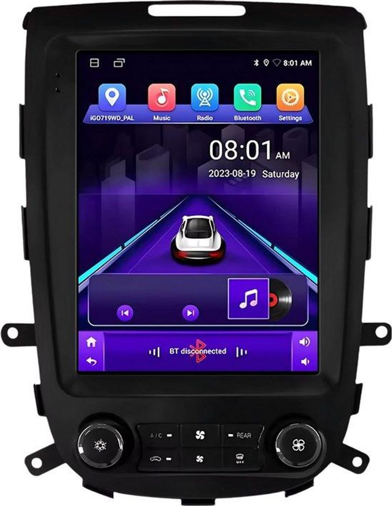 Autoradio mit Bluetooth und CarPlay für Hyundai Santa Fe 2 (2006–2012) – Kompatibel mit Apple und Android – Stereoanlage – Navigationssyst...