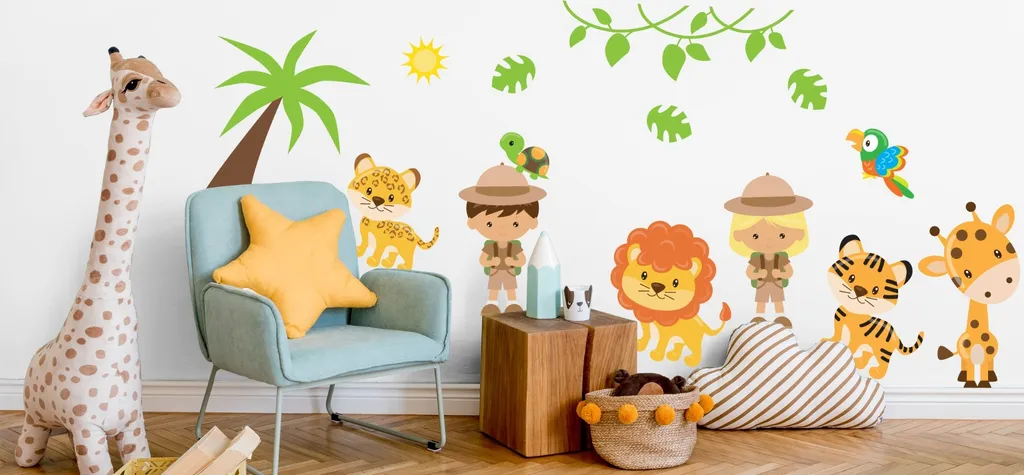 Relooking Chambre Enfant Facile Stickers Muraux Savane Muralo XXL 125x250 cm