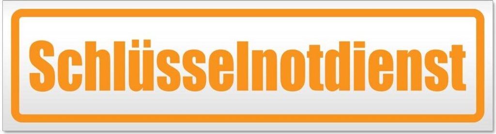 Kiwistar Schlüsselnotdienst Magnetschild Schild magnetisch - 20cm Orange - Magnetfolie für Auto PKW Kfz