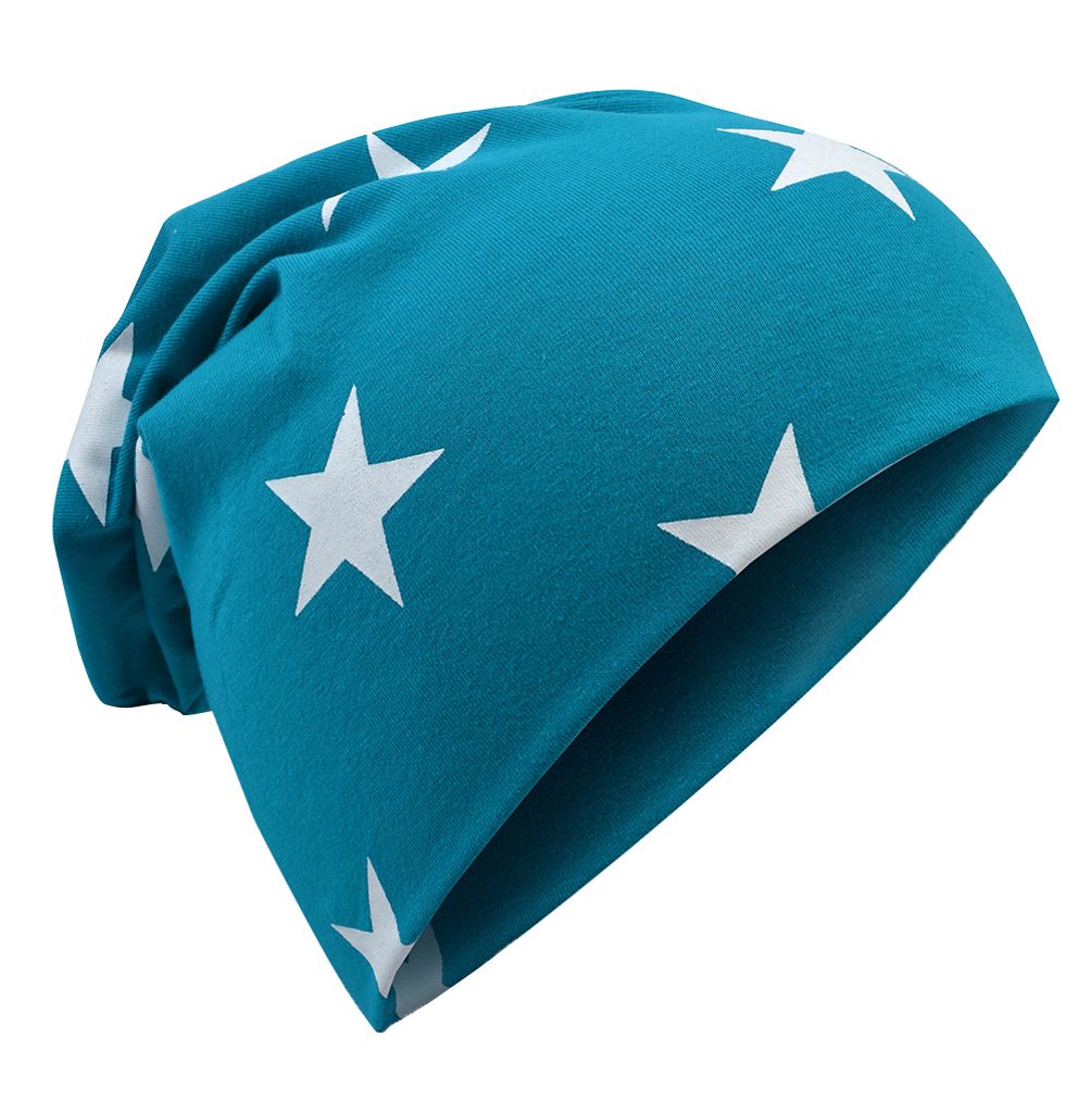 Kinder Beanie KleinStern Tuerkis-XL