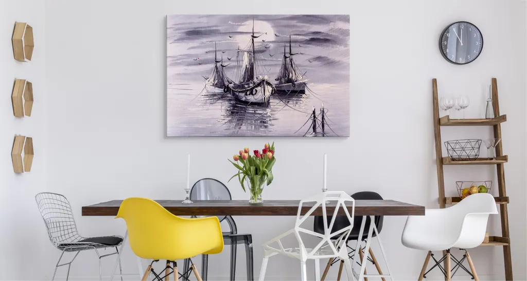 Quadro su Tela 120x80 XXL Barche a Vela Mare - Stampa d'Arte Premium - 2