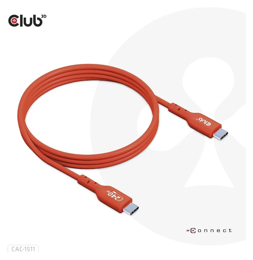Cavo Club3D USB-C EPR 240W 1m - Standard USB-IF per Workstation