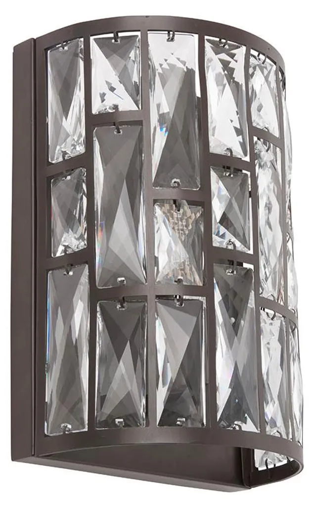 Applique Murale en Cristal et Métal Brun BELLE pour Éclairage Tamisé