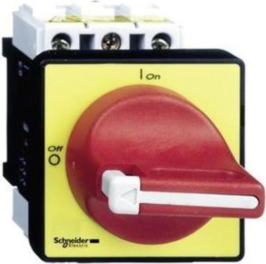 Interrupteur VCF02 Schneider Electric rouge et jaune cadenassable IP65