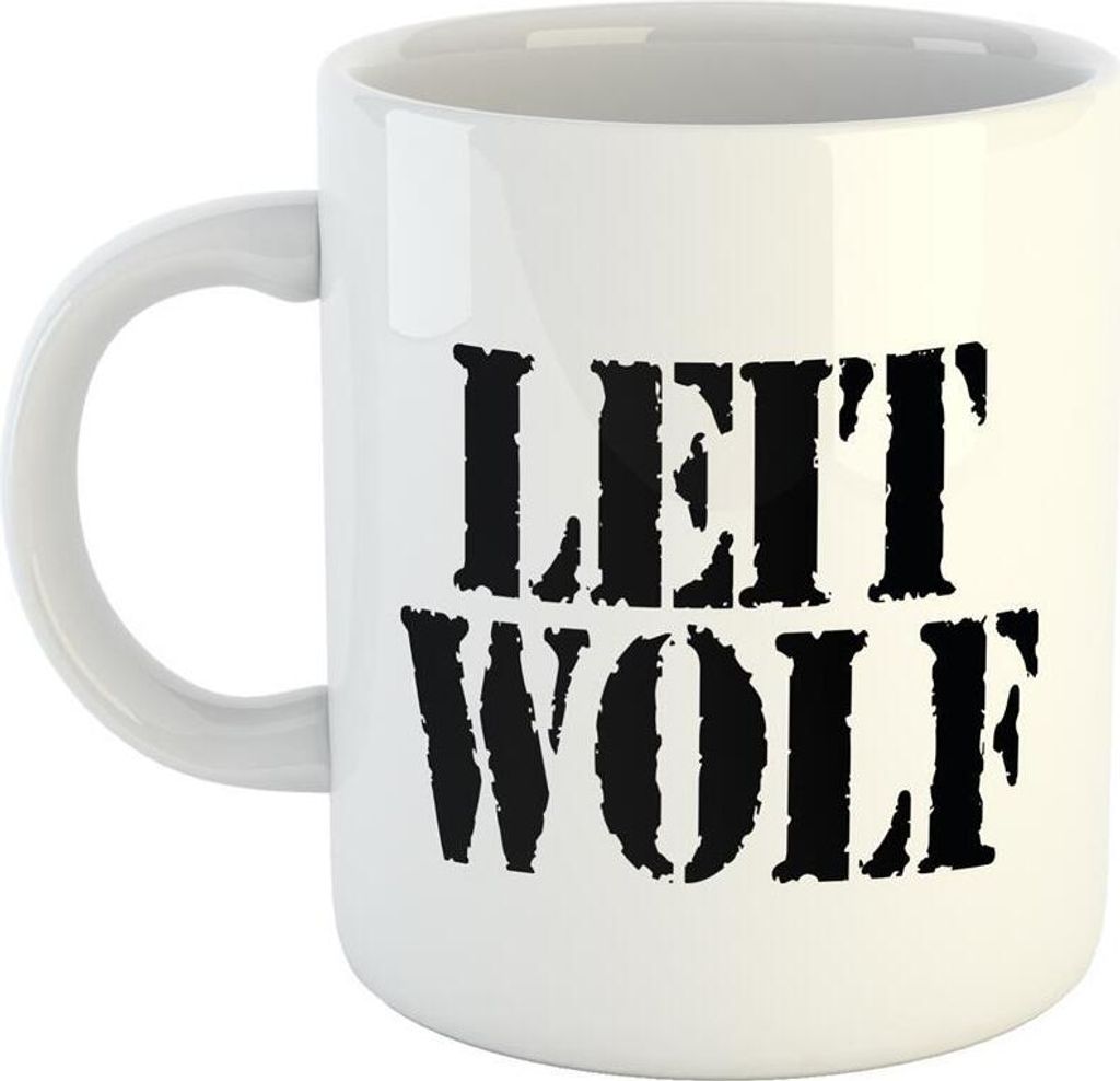 Huuraa Kaffeetasse Leitwolf für Chefs Geschenk Tasse Weiß 330ml Leitwolf für Chefs Präsent
