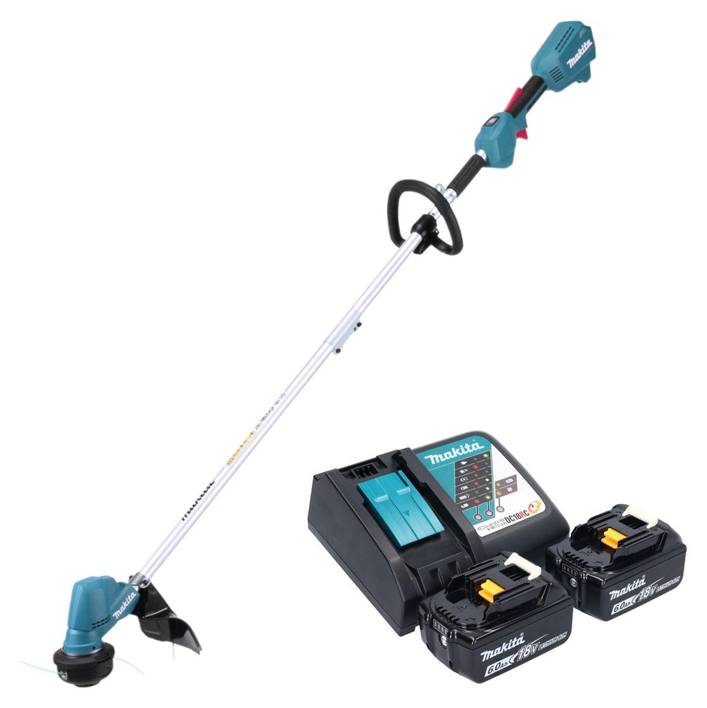 Makita DUR 192 LRG Akku Rasentrimmer 18 V 300 mm Brushless + 2x Akku 6,0 Ah + Ladegerät
