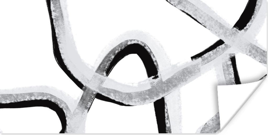 MuchoWow Poster Linie - Minimalismus - Gestaltung 80x40 cm - Wanddeko