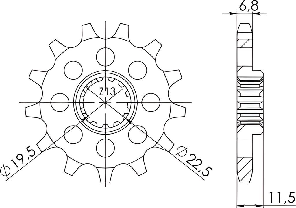 Ritzel Supersprox 428 - 16Z CST-409:16|feinverzahnt 19,4/22,0