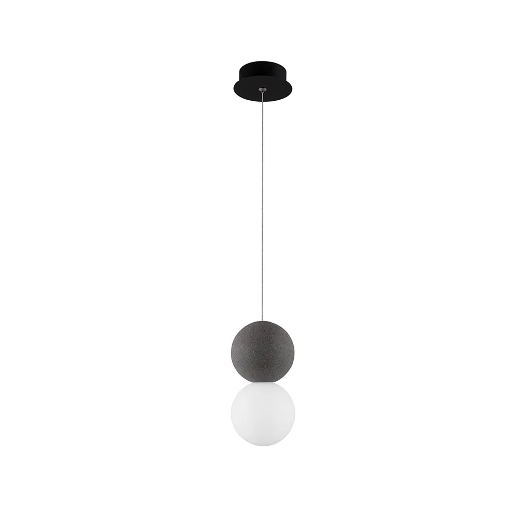 Suspension Idéale pour Îlot de Cuisine en Béton et Verre Moderne 25cm