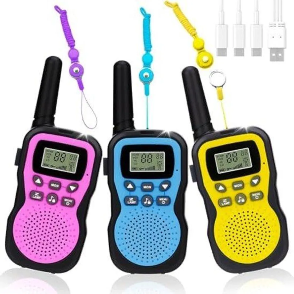 Talkie-walkie rechargeable camping et randonnée pour enfants 8 canaux