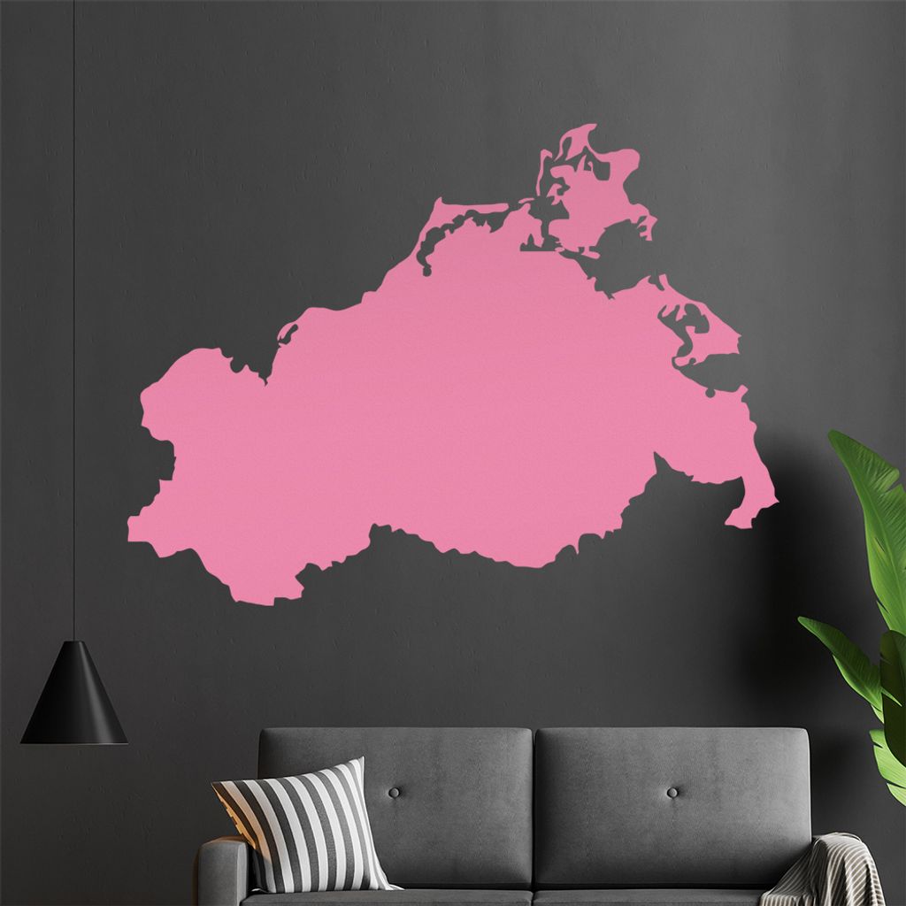 KIWISTAR Bundesland Mecklenburg-Vorpommern - Schwerin Rügen Wandtattoo in 6 Größen - Wandaufkleber Wall Sticker - Dekoration, Küche, Wohnzimmer...