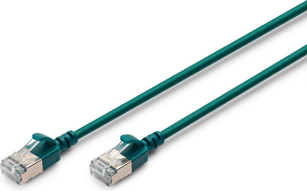 DIGITUS Patchkabel CAT 6A F/FTP Slim 1,50m grün
