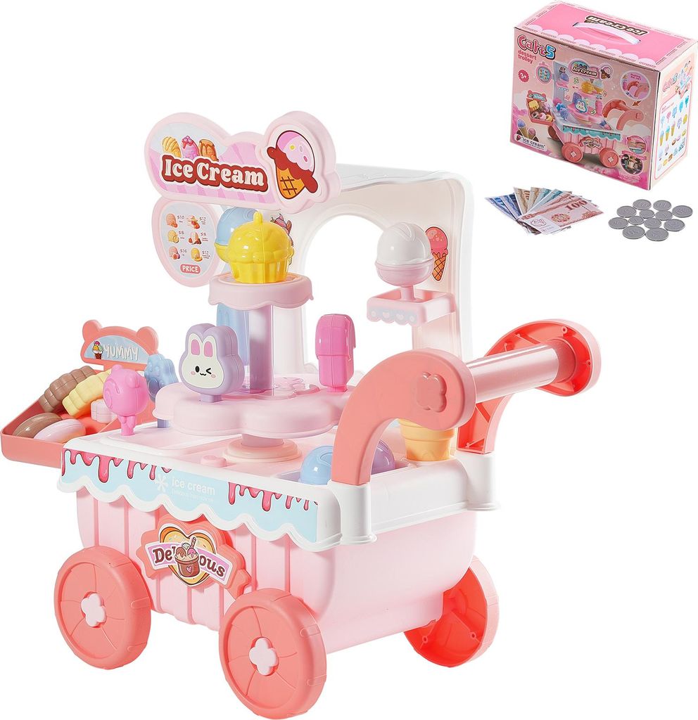SucceBuy Eiswagen-Spielset 27-teilig mit Soundeffekten für Produktbild 