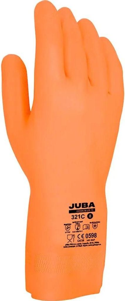 Edm Latex/neoprene Arbeitshandschuhe Orange 9 Orange 9