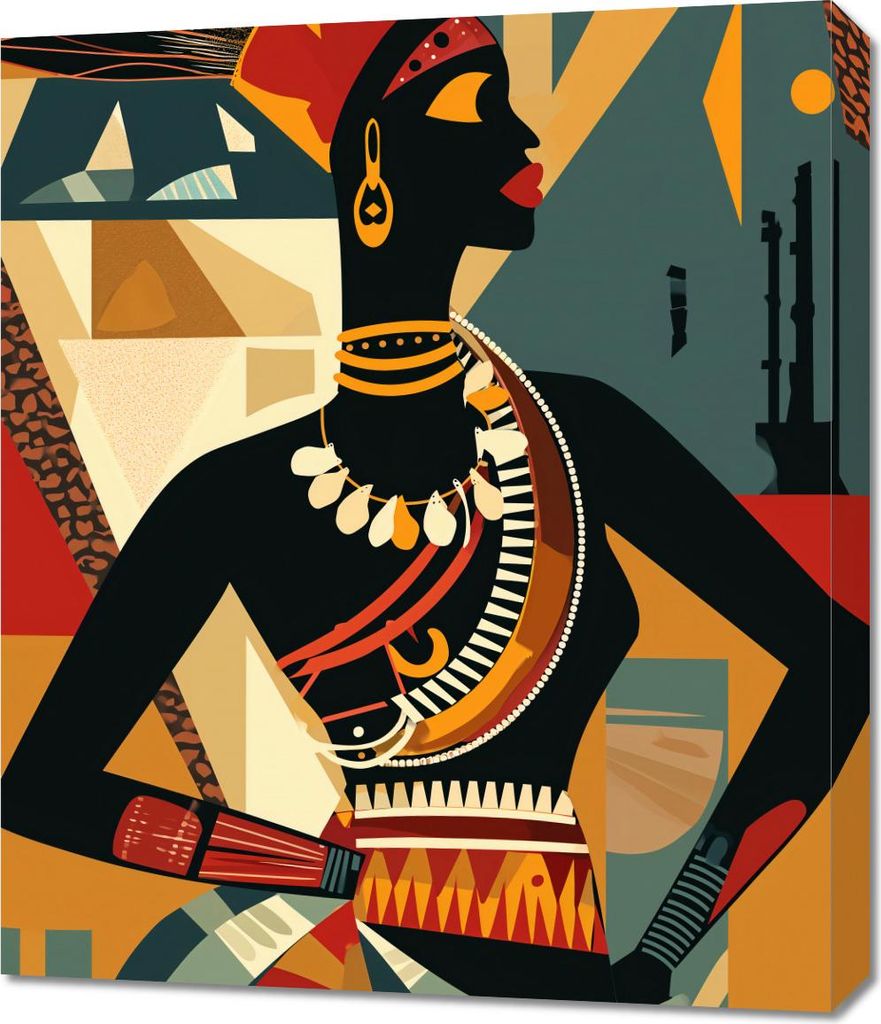 Bild 60x70cm Afrikanische Mosaik