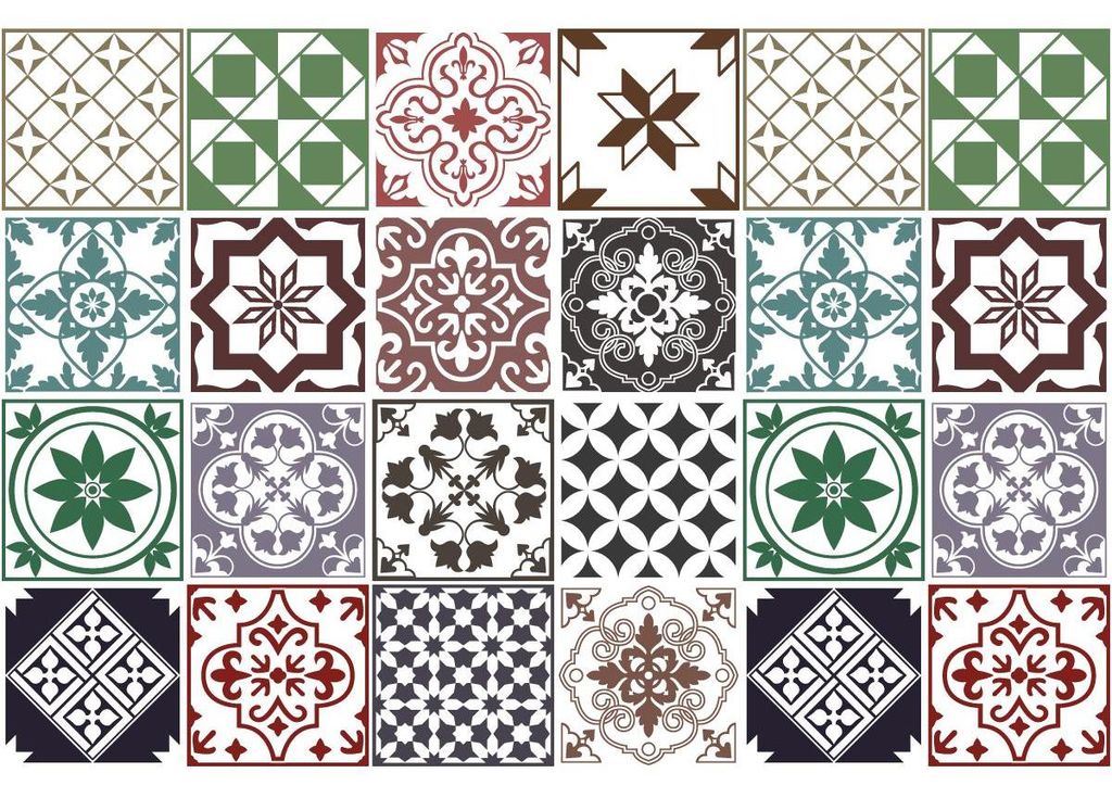 Selbstklebende Fliesenaufkleber für Küche und Bad – 24 Chloetina Azulejo Fliesenaufkleber – 24 Aufkleber 10 x 10 cm
