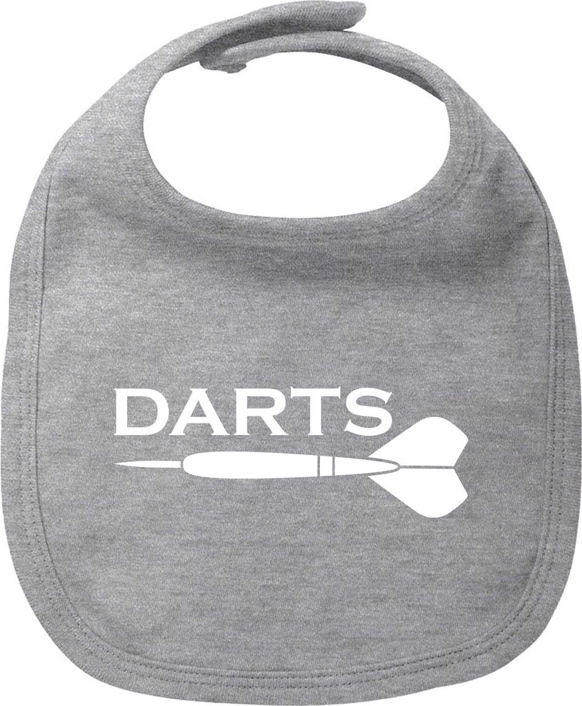 Huuraa Baby Lätzchen Darts Dartpfeil Heather Grey Klettverschluss Baumwolle Latz Geschenkidee