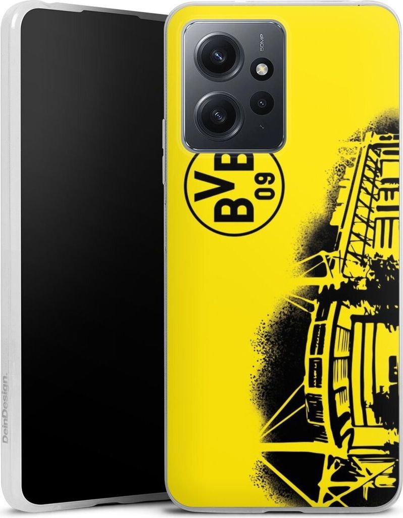 DeinDesign Slim Hülle für Xiaomi Redmi Note 12 4G Silikon Case Ultra Dünn Handyhülle BVB Borussia Dortmund Stadion