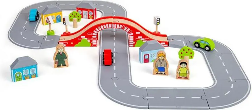 Bigjigs Rail Wooden Road Eight - Circuit de Route en Bois en Forme de 8 - 3