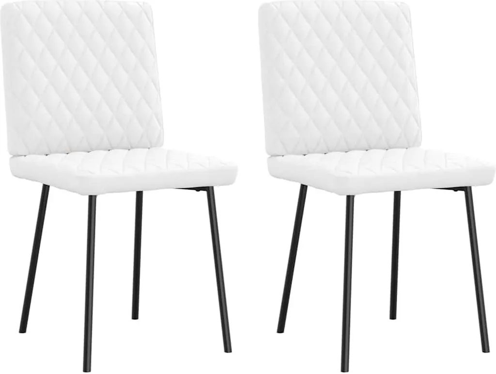 BEI CLORIS Sedie da Cucina Bianche in Ecopelle | Set 2 Pezzi Nuovo3238570