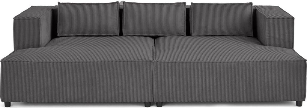 Lisa Design Stella - 3-Sitzer Sofa - aus Cord , Dunkelgrau