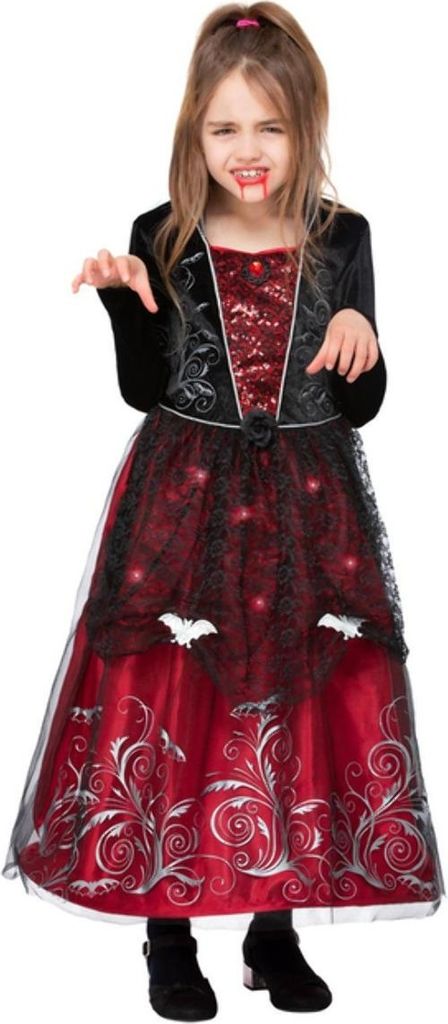 Smiffys - "Deluxe" Kostüm - Mädchen SM1642 (110-116) (Schwarz/Rot)