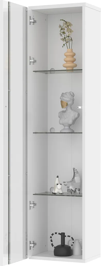 Vitrine Blanche OKWISH avec Éclairage LED App et Télécommande 170 cm - 11