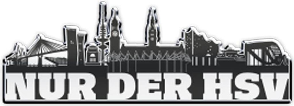 Hamburger SV HSV Magnet Skyline Metall