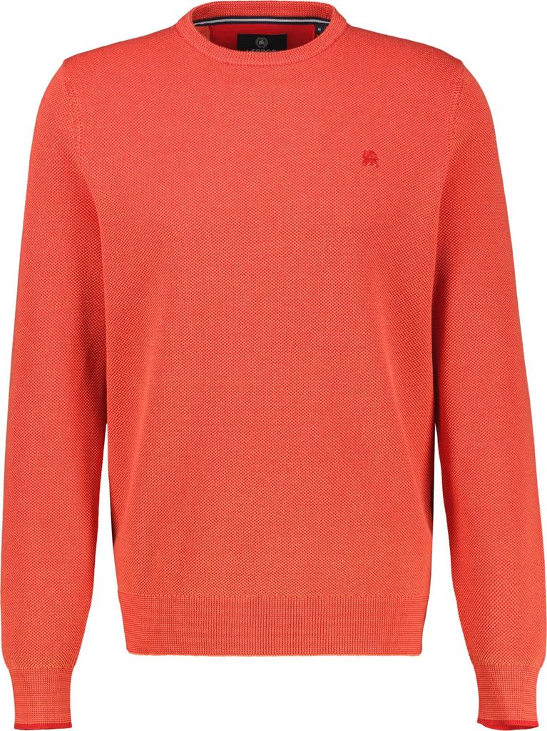 LERROS Basic Pullover Atmungsaktive Baumwolle, Two Tone Optik, Regular Fit