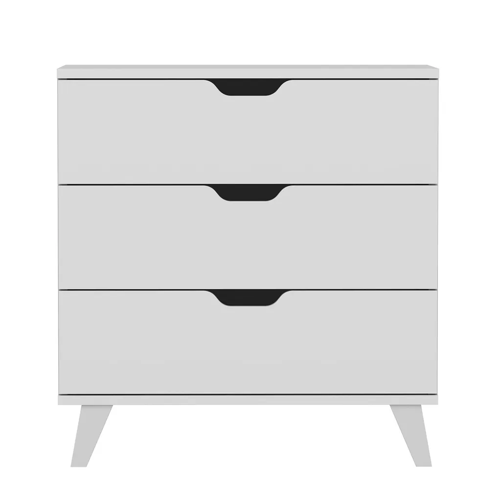 Commode de chambre blanche Valencia 3 rangement compact pour habits - 5