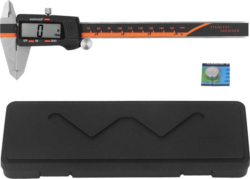 Elektronischer Messschieber aus Edelstahl, 0–150 mm, digitaler Messschieber mit LCD-Bildschirm zur Messung