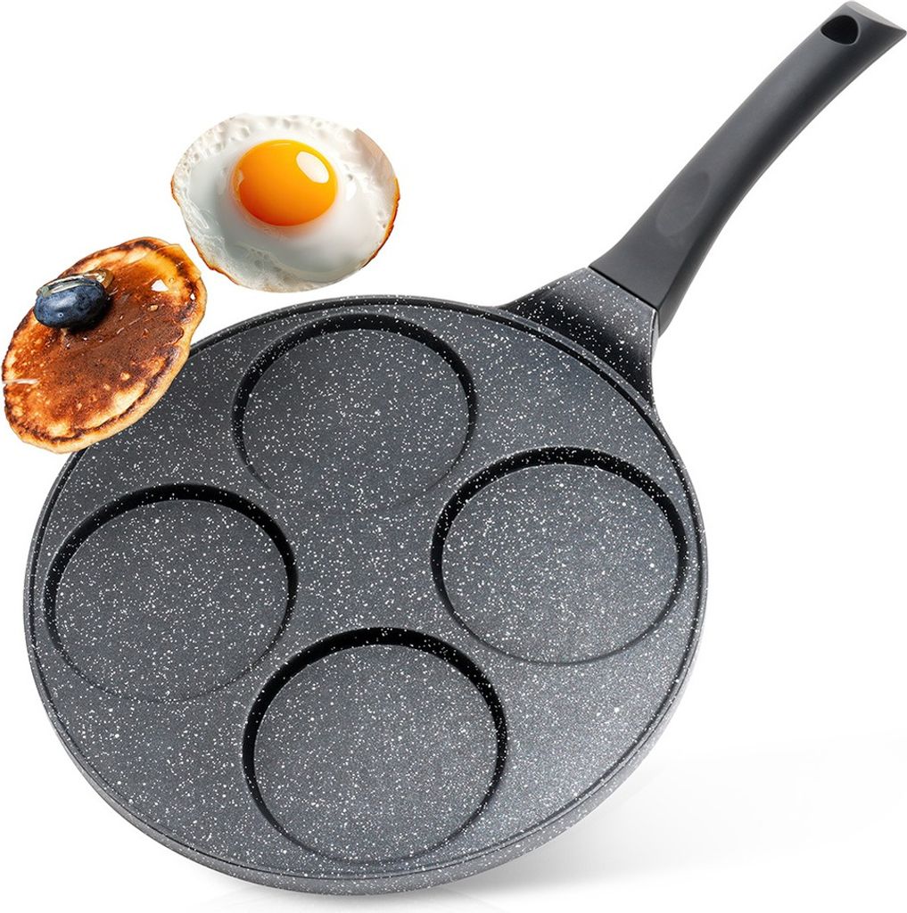 Vilde | Eierpfanne - Granit - 26 cm - Schwarz - 4 Fächer - Produktbild 