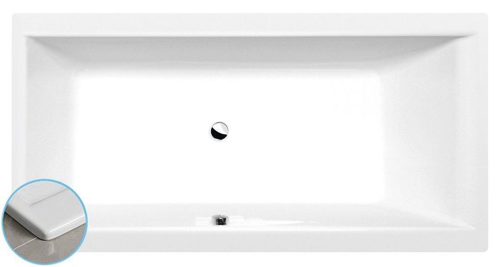 Polysan CLEO SLIM Rechteckwanne 180x90x48cm, weiß