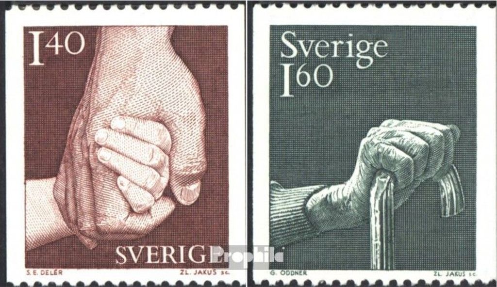 Briefmarken Schweden 1980 Mi 1103-1104 (kompl.Ausg.) postfrisch Fürsorge