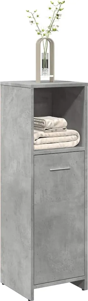 Colonna Bagno Salvaspazio 30x30x95 cm Grigio Cemento Design Industrial