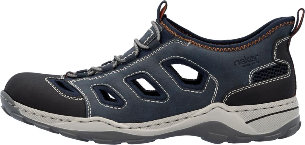 Rieker Sportliche Slipper Herren 31393837303139 Blau 47 EU