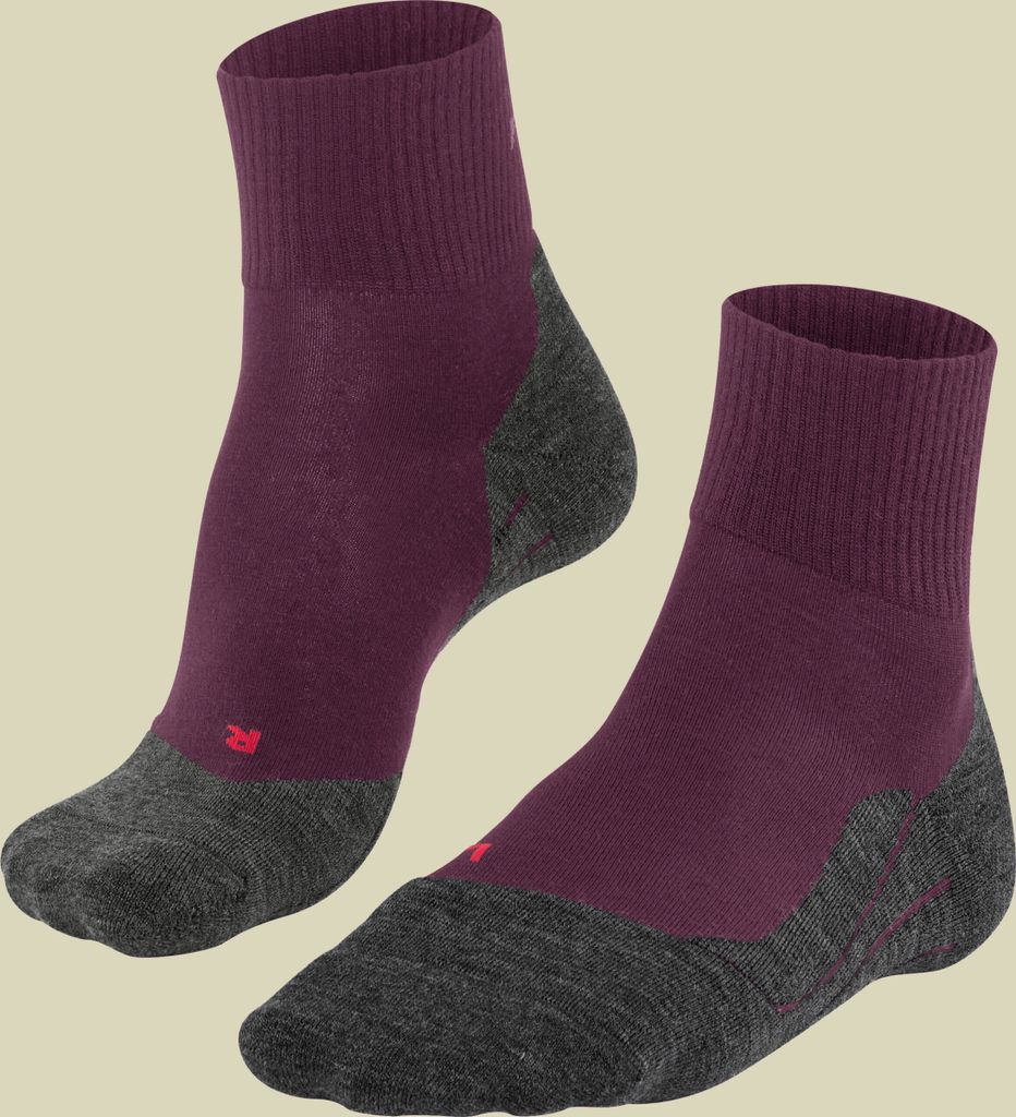 FALKE TK5 Wool Short Socken Damen dark mauve 35-36