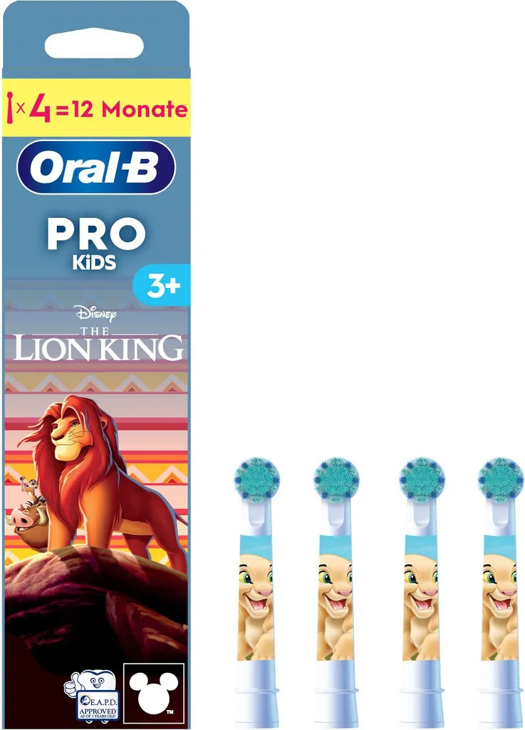Brossage Enfant 3 Ans Oral-B Pro Kids Le Roi Lion : Pack de 4 Brossettes