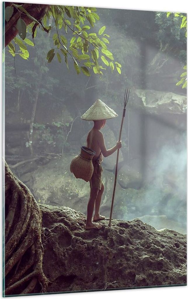 Bilder auf glas - Einteilig - Asien Junge Wasserfall - Produktbild 