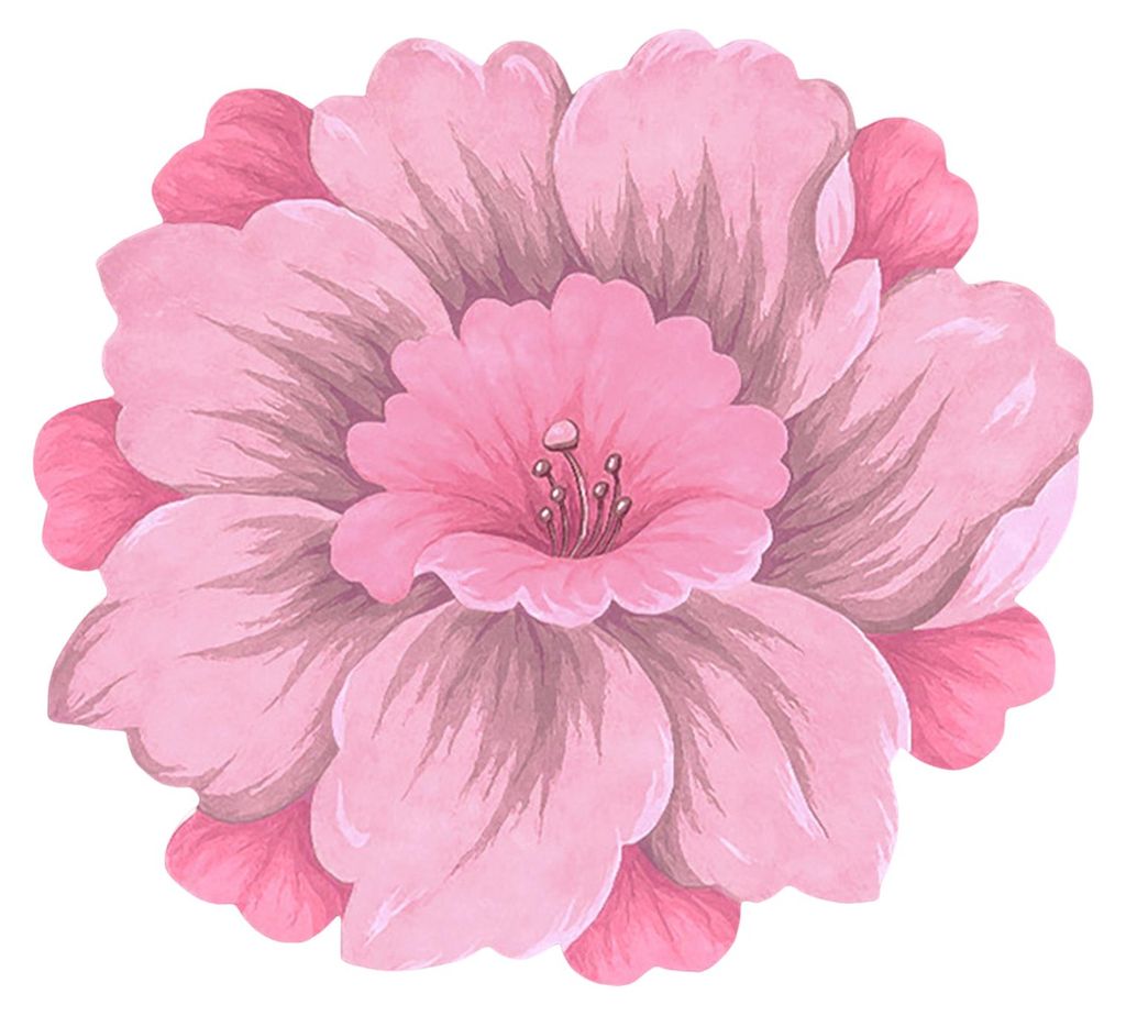 Lotusblumen-Fußmatte, rutschfest, rund, waschbar, floraler Teppich im chinesischen Stil für Schlafzimmer, Wohnzimmer, Küche, Badezimmer, Gäste-WC