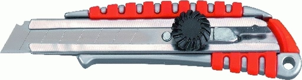 Cutter Profi Plus 18mm Zinkmetallgehäuse gummierte Griffzone Packung mit 12 Stück