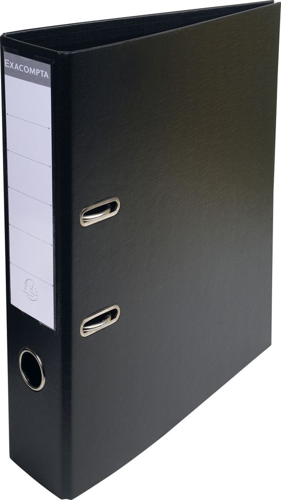 Exacompta 10x Ordner Prem'Touch PVC Rücken 70mm 32x29cm A4 Maxi Schwarz 53741E