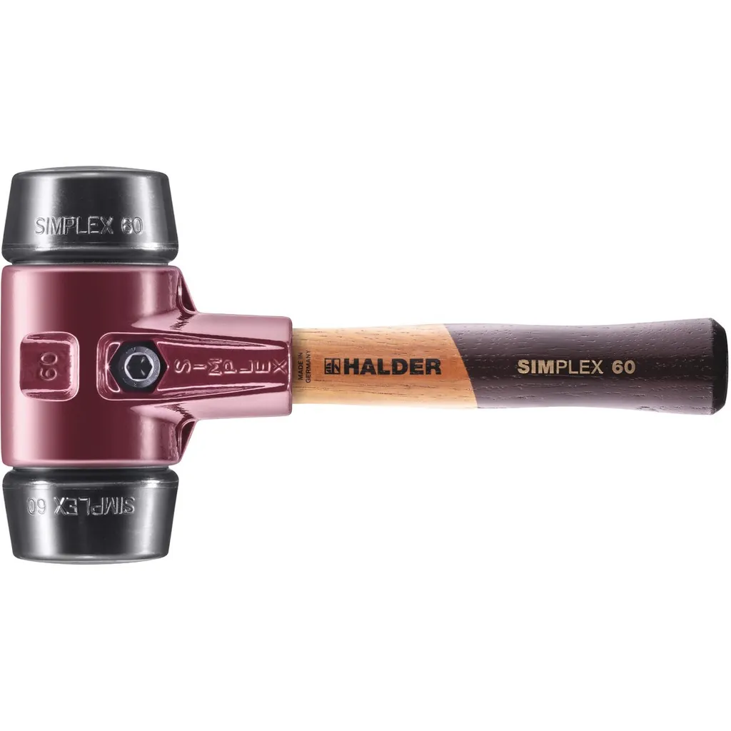 Mazza per Pavimentazione Halder 3002.062 D60 Gomma e Manico Corto