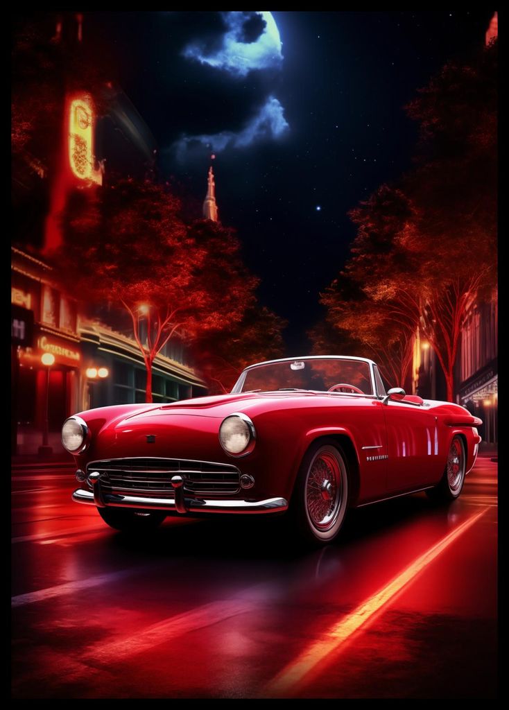 Plakat 42x59,4cm Automobil Schreie