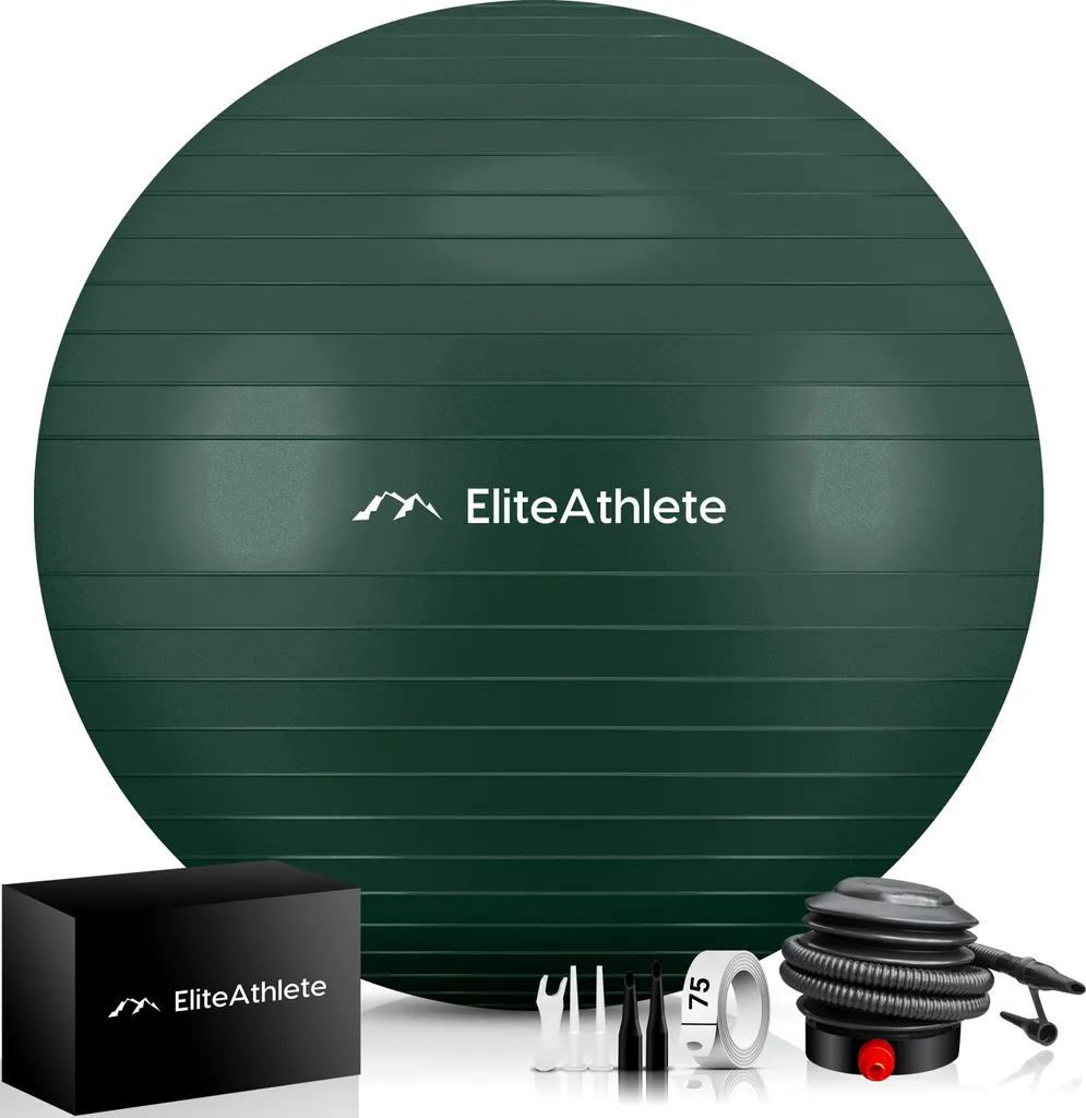 Ballon de Fitness Yoga et Pilates avec Pompe - Ballon de Grossesse Bleu