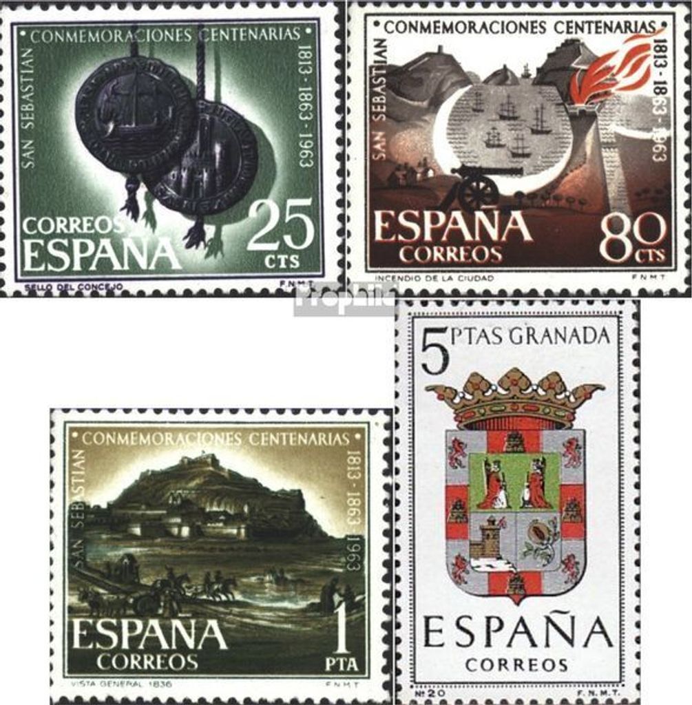 Briefmarken Spanien 1963 Mi 1405-1407,1409 (kompl.Ausg.) postfrisch Sondermarken
