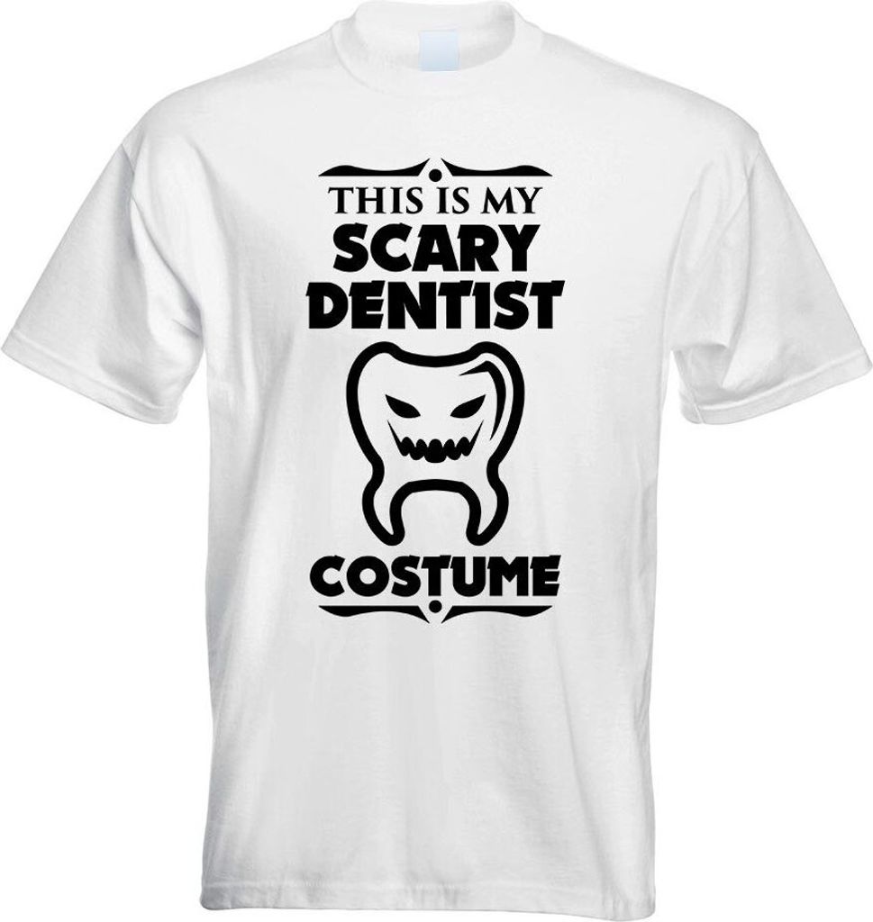 Kiwistar - T-Shirt - Weiss - My Scary Dentist Costume Motiv Bedruckt Funshirt Design Print - mit Motiv Bedruckt - Funshirt Design - Sport - Freizei...